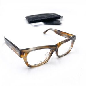 Celine‎ Paris Eyeglasses Frames Brown Tortoise Acetate Square CL50011F
